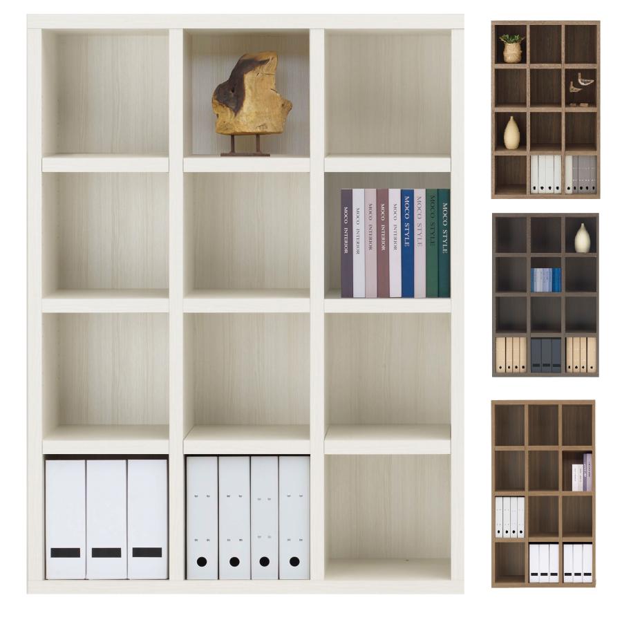 本棚 書棚 棚 シェルフ 収納棚 幅110cm 高さ150cm ラック ファイルラック リビングラック リアルウォールナット ホワイト レベッカオーク グレージュ 完成品 日本製｜ＡＭＯＮＤ&rsquo;Ｓ　店 26,398円