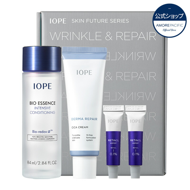 楽天市場 クーポンで最大1 000円off 2 2 15限定 クーポンで半額特価 2 6ポイント10倍 訳アリ Iope アイオペ 公式 スキンフューチャー リンクル リペア バイオエッセンス レチノールクリーム シカクリーム 3種セット 韓国コスメ Amorepacific 楽天市場店