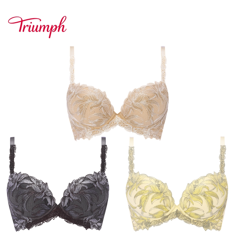 F80/Lレッドレーベル　バイ　トリンプ0106 ブラック Triumph ブラジャー レッドレーベル バイ トリンプ0106