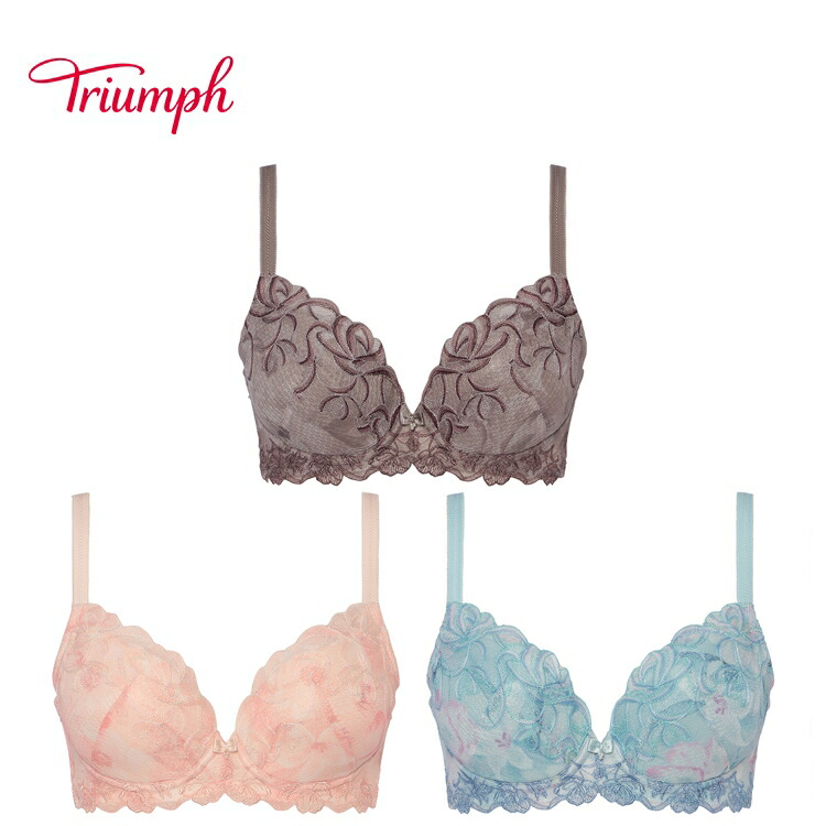 ★セールMAX35％OFF★[トリンプ]レッドレーベル バイ トリンプ0117 ブラジャー【C,D,E,Fカップ】 TR0117 WHU 下着 レース 谷間 美胸 花柄 フラワー