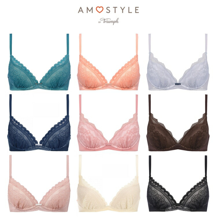 楽天市場】[アモスタイル]夢みるブラ ノンワイヤー ブラ＆ショーツ