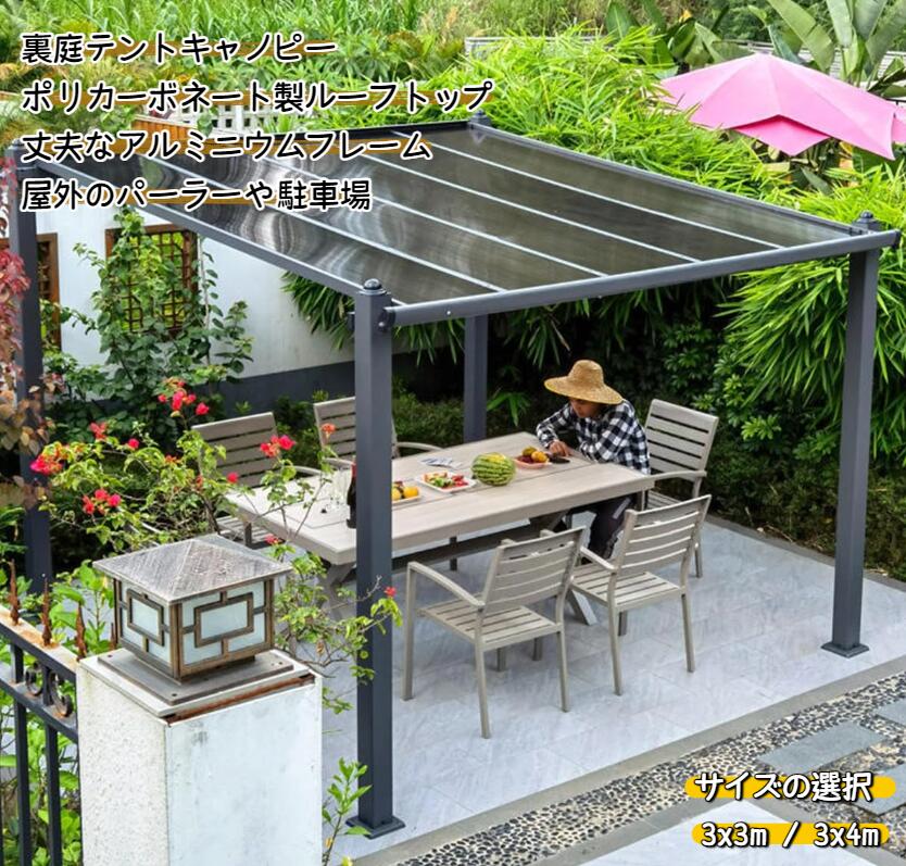 軽銀アロイガゼボ、露天アルミフレームパーゴラ、ジンクメッキ鋼軽銀枠組み常設パビリオン、中庭Gaeden甲板用捉え所の無いいの一番後庭テントキャノピー