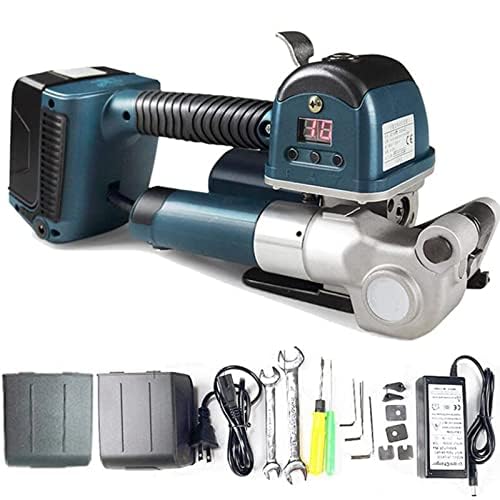 ppバンド 結束機、エアー式バンド結束機 梱包機 PP/PET 電動ストラッピングツール、11-19mm幅ベルト用ハンドヘルドストラッピングマシン、ポータブルハンドヘルドホットメルトストラッピングマシン|amosroom