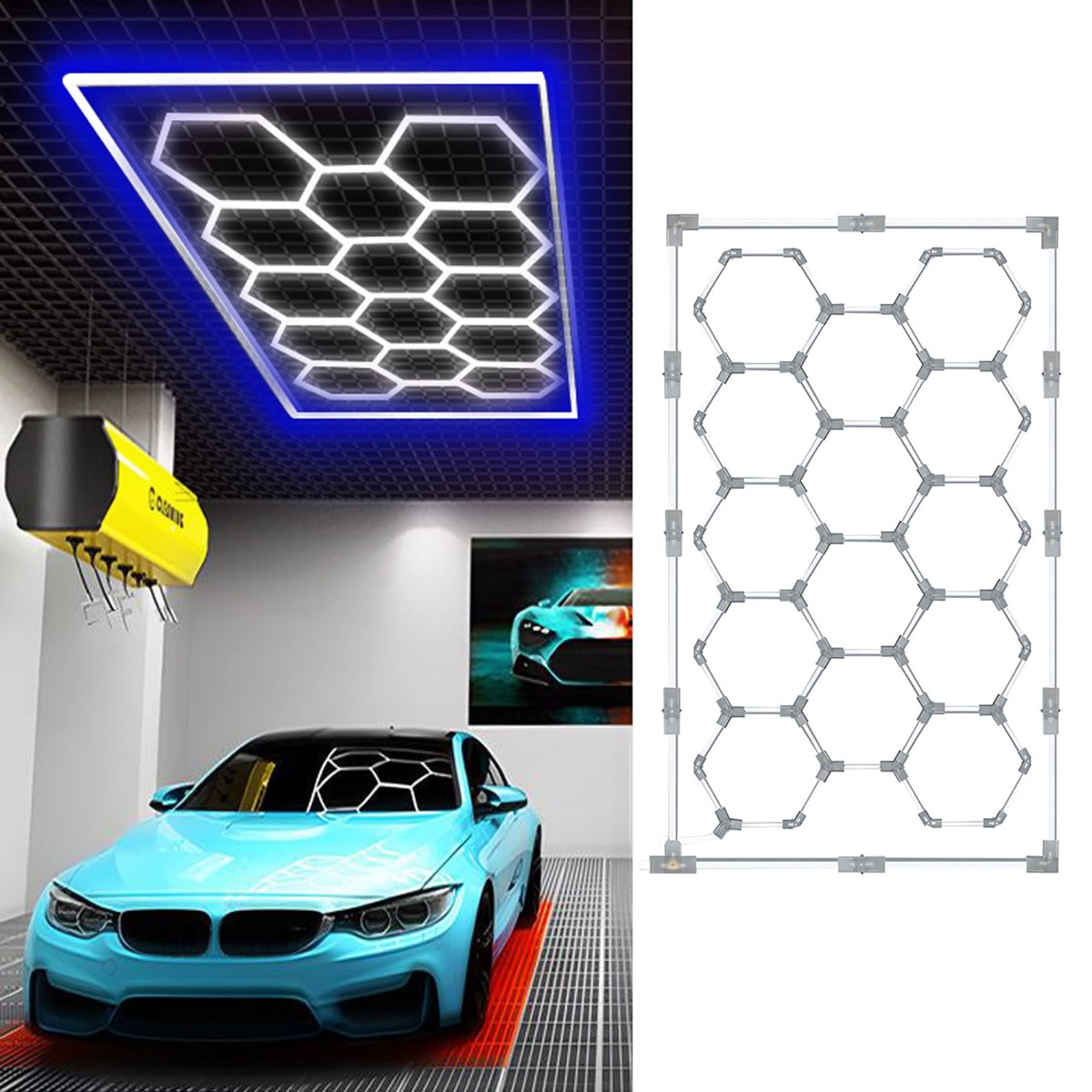 車宿りともし火 派手LED 洗車室 上昇限度用 110V ハニカムライト 3000-6500K 高明快さ DIY書き割り 白/生あたたかい光 雨合羽 DIY書き割り 今めかしい 車のかざり付ける・美容・取りつくろう用 マイコン可塑性物質製 六角形 照明装置 鉄道車両界面 盛りだくさんな