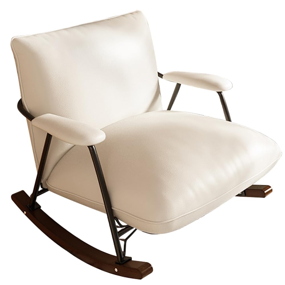 ロッキングチェア リラックスチェア 足置き台付き 揺れる椅子 1人掛け 読書椅子 高反発 バルコニーリラックスチェア 高耐荷重 組み立てが簡単 客間 寝室 家庭用 耐荷重300kg 揺り椅子 屋内 屋外 兼用 通気性よい