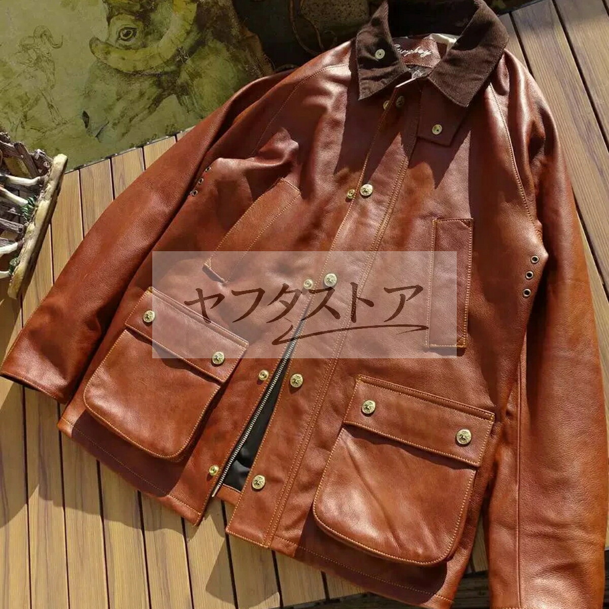 秋冬 新品 レトロ 本革 牛革 革ジャン ライダースジャケット M~4XL