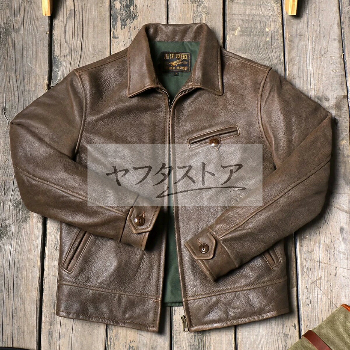 レザージャケット 本革 牛革 ライダースジャケット レトロ 革ジャン S~5XL