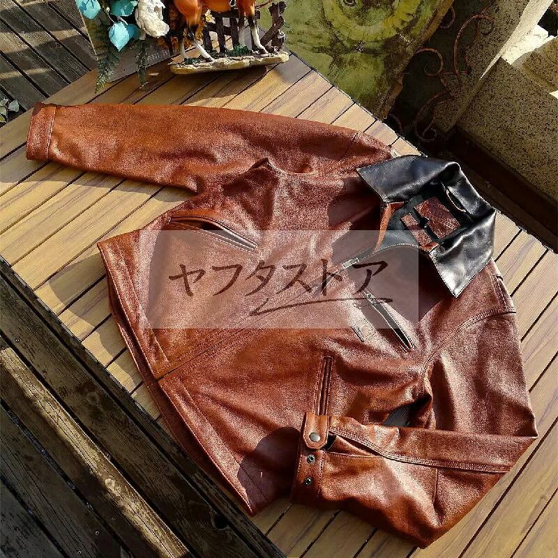 牛革 レザージャケット 本革上品 ライダースジャケット メンズファッション 革ジャン S～4XL
