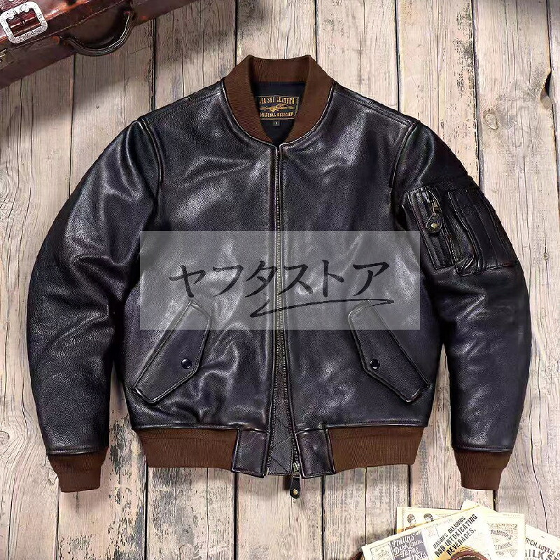 レザージャケット 秋冬 本革 高級 牛革 ライダースジャケット 革ジャン Ｓ～6XL
