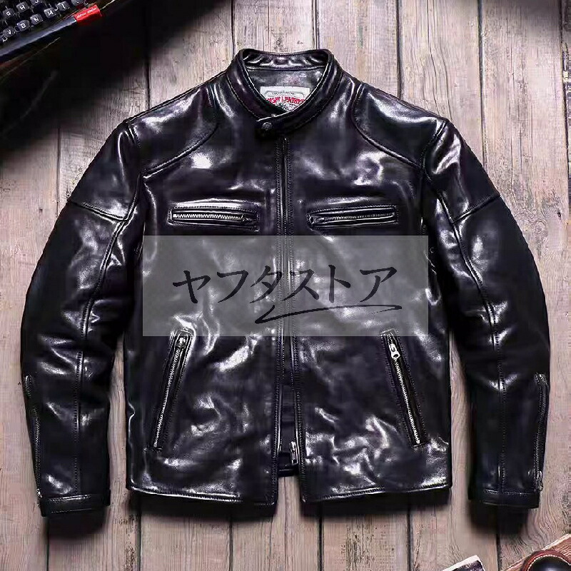 牛皮 本革  なめし革  ライダース  秋冬 レトロ 御前上等 なめし革上衣 S~5ＸＬ