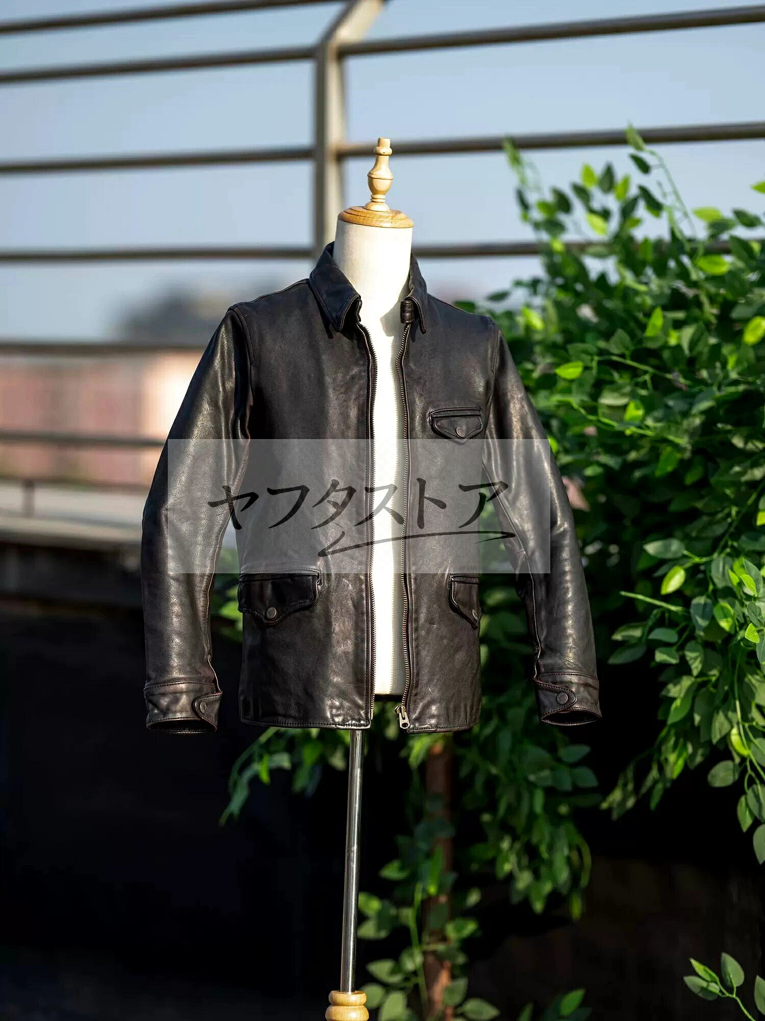 秋冬 本革 上品 ライダースジャケット vintage レザージャケット 馬革 革ジャン M～3XL