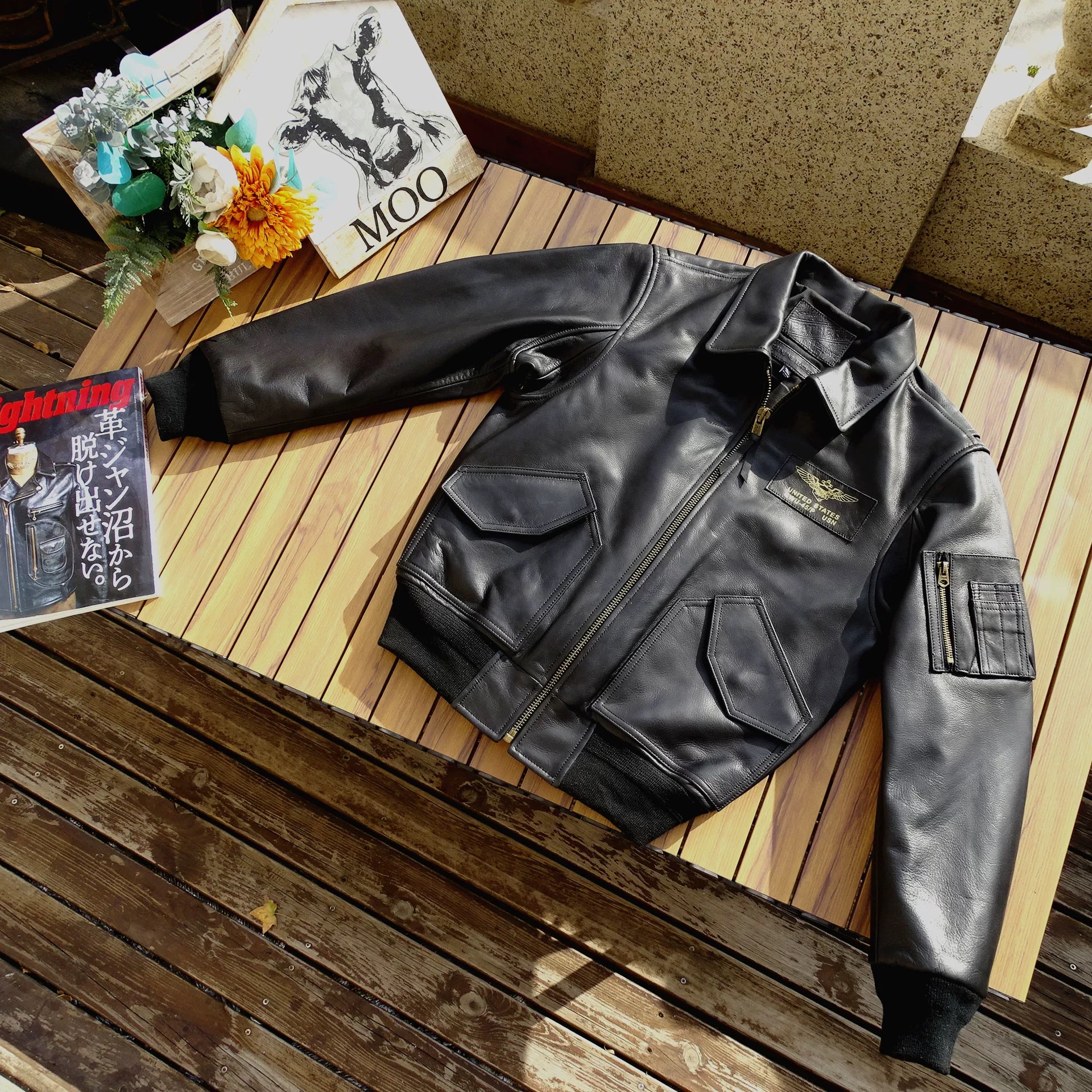 レトロ 牛革 メンズ 格好良い 高品質 ライダースジャケット vintage秋冬 フライトジャケット S~5XL