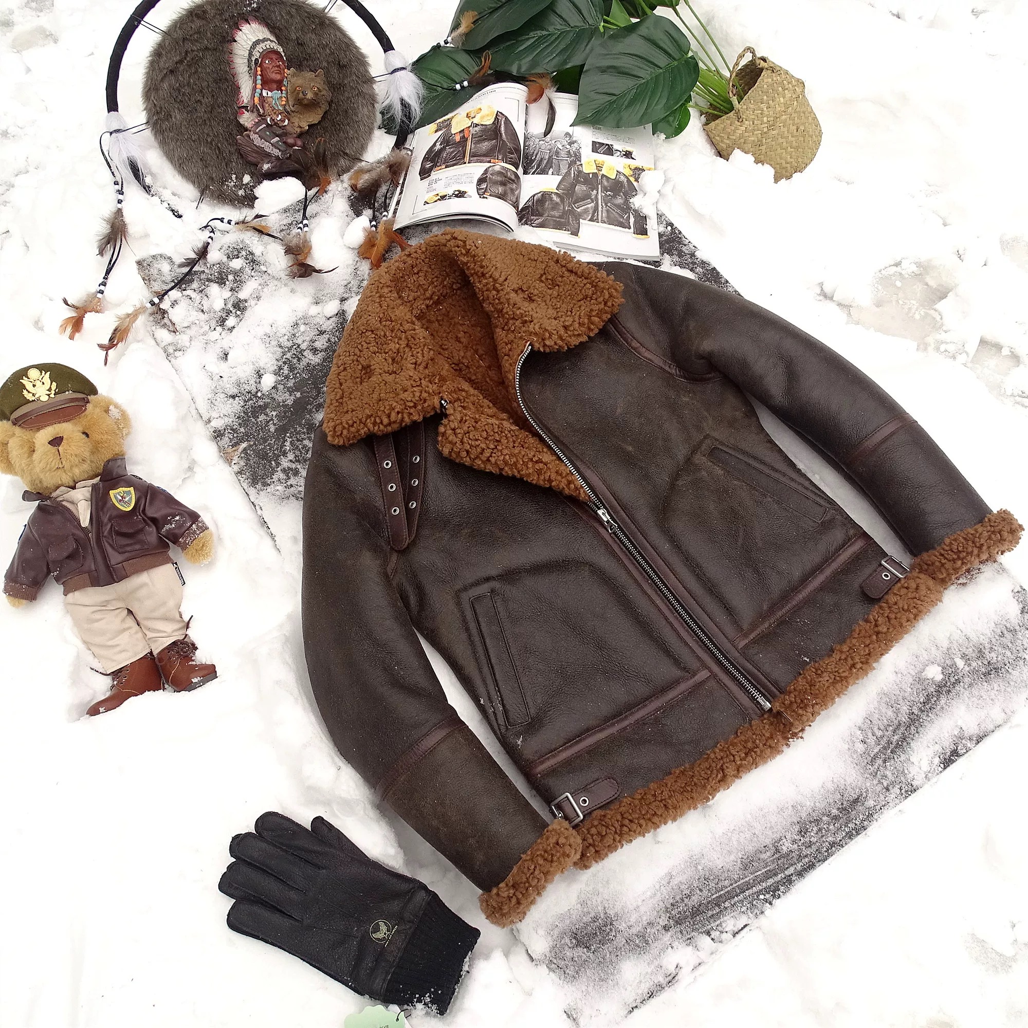 秋冬 レトロ 高品質  羊革  vintage つら構え好いたらしい 新品20304050代  本革  ライダースジャケット  S～4XL