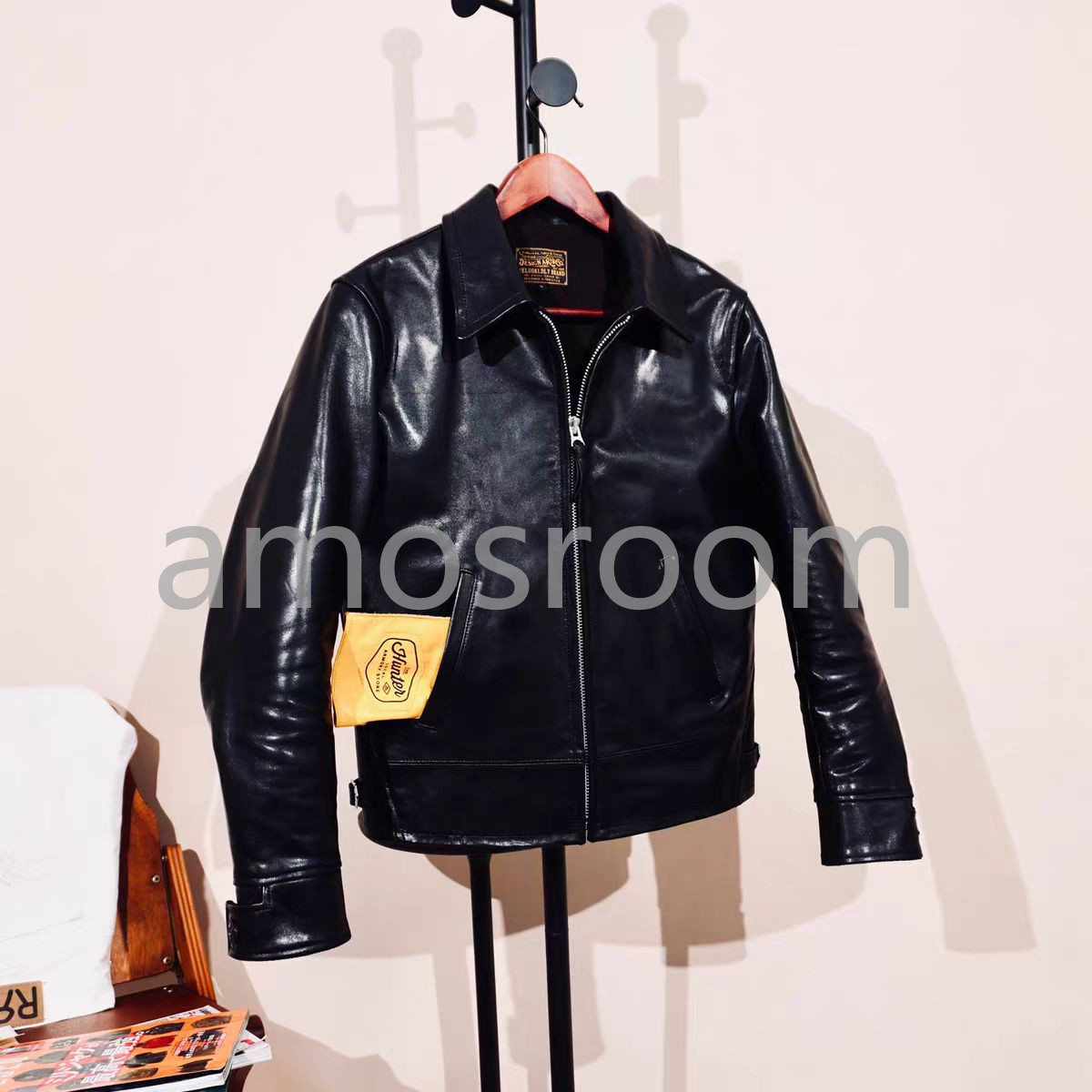 秋冬 新品 レトロメンズライダースジャケット 本革 上品 馬革 革ジャン S~4XL|amosroom