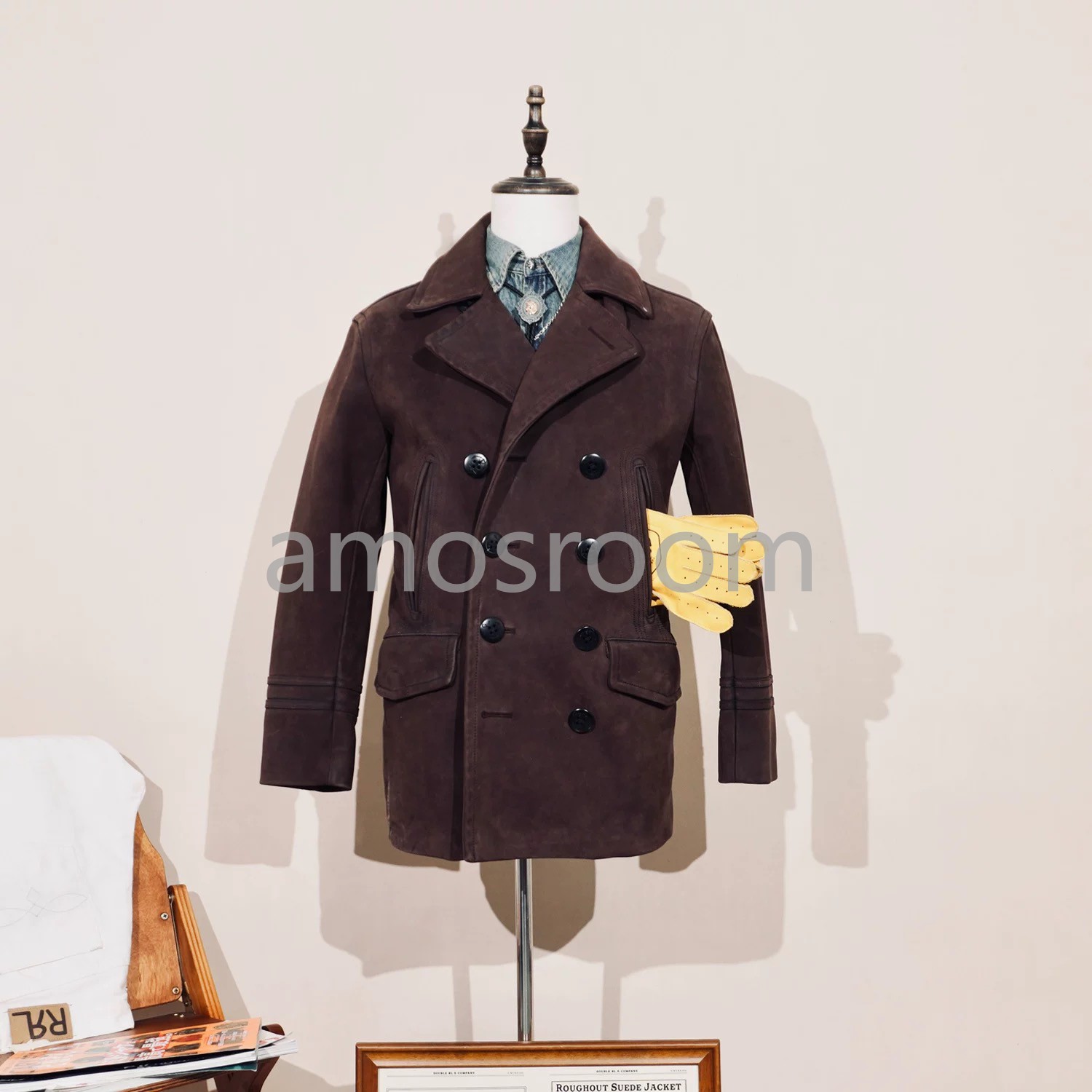 秋冬 牛革 vintage ダブルブレスト ライダースジャケット 上品 メンズファッション 本革 革ジャン Ｓ～3XL｜amosroom