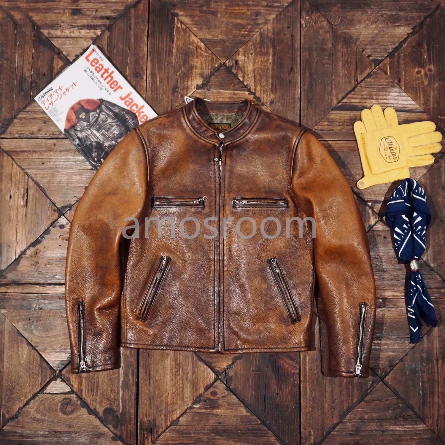 GOLDEN  レザージャケット　極美品 AVIREX アヴィレックス レザー ジャケット アウター メンズ 本革 革