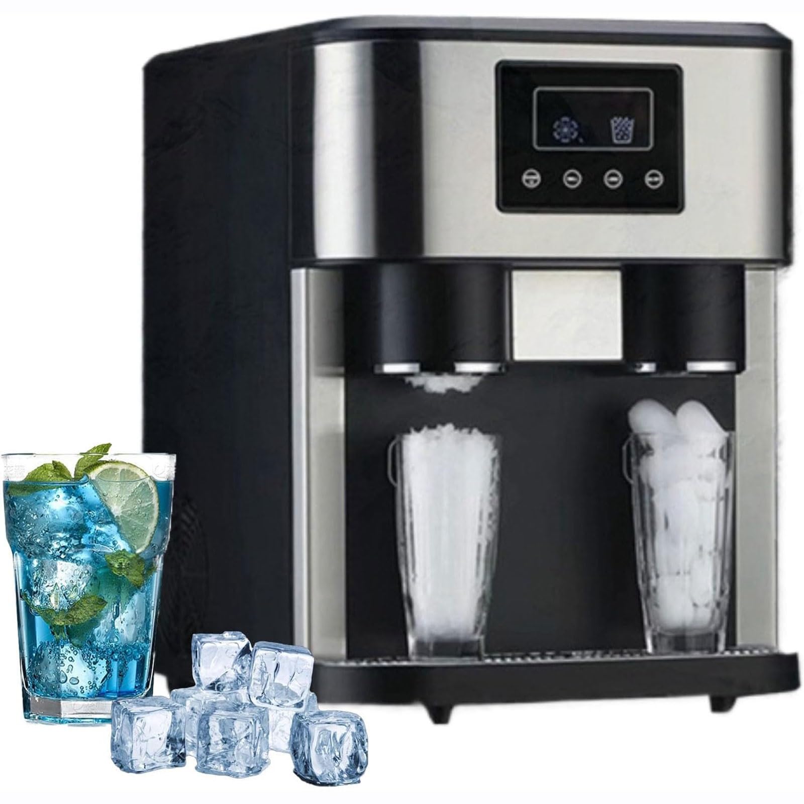 楽天市場】電動製氷機、1.8L 水タンク付きアイスクラッシャー、150W