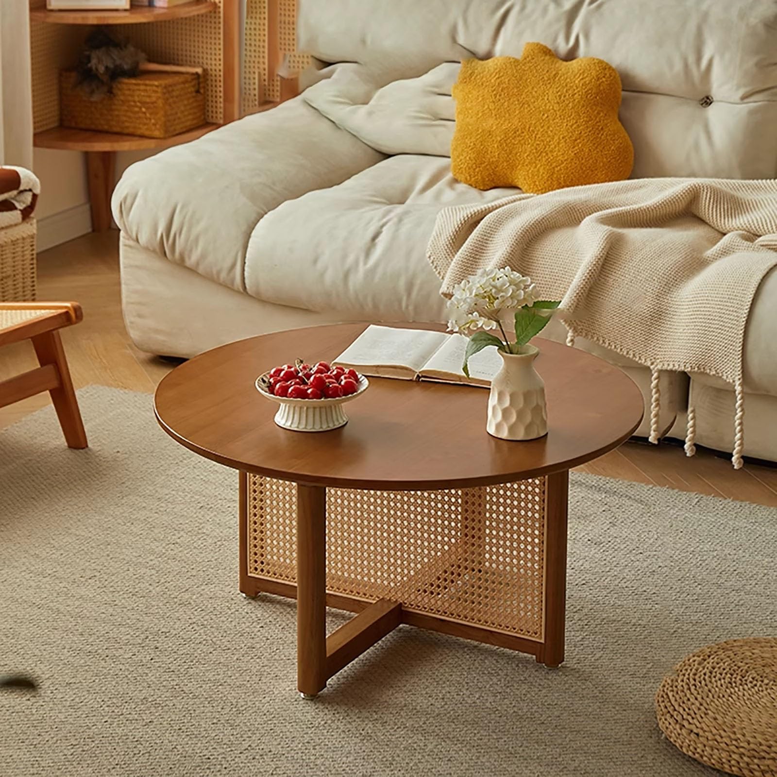 楽天市場】ローテーブル 丸テーブル 72.5 / 紋次郎ティーテーブル