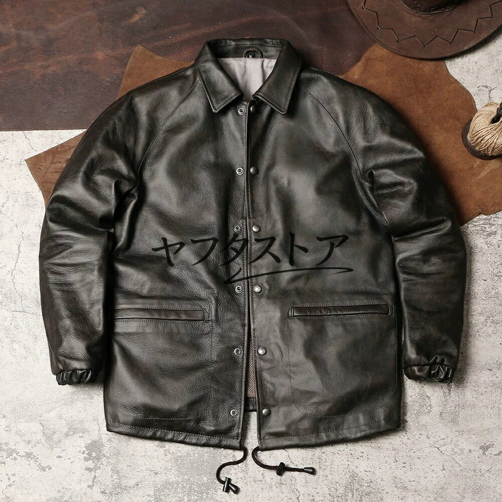高級 レトロ 牛革 レザージャケット メンズファッション 本革上品 革ジャン M～4XL