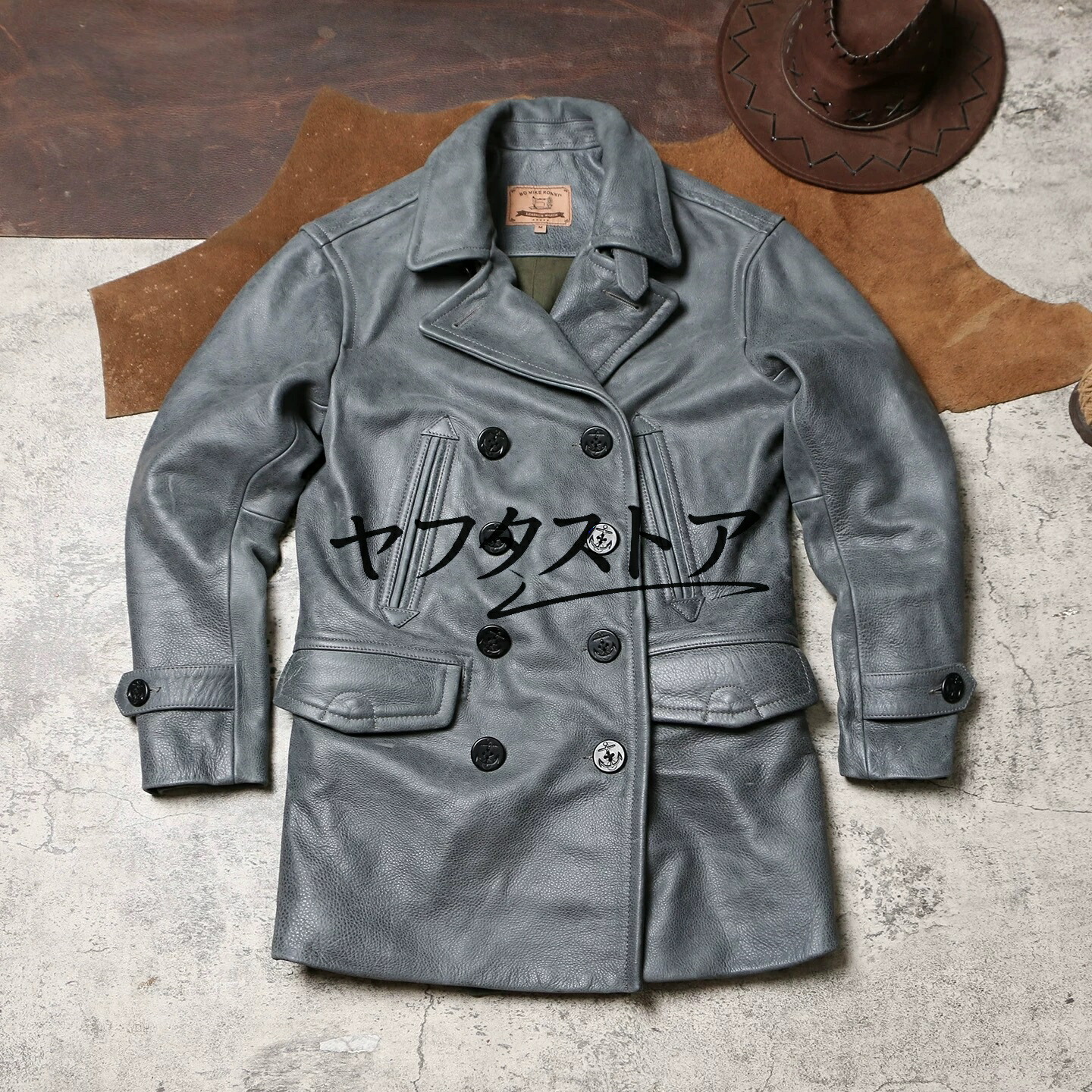 高級 上品 ダブルブレスト 牛革 メンズファッション  革ジャン 本革 レザージャケット  M～4XL
