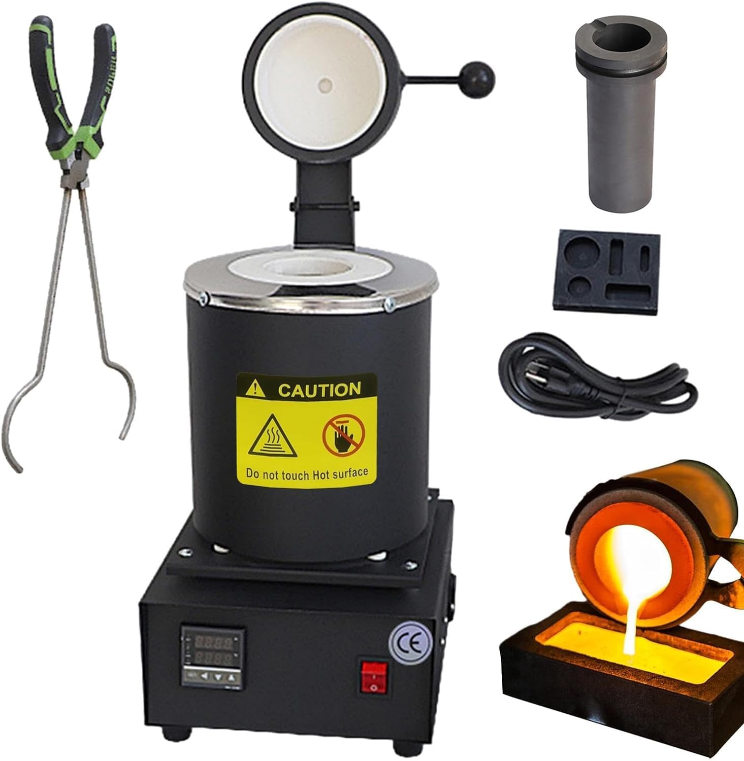 電気　デジタル溶解炉機（中古） Amazon.co.jp: 電気溶解炉 金溶解炉 1150℃自動デジタル溶解炉