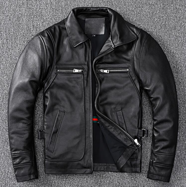 ライダースジャケット レザージャケット 牛革 バイクジャケット 秋冬 メンズ本革 革ジャン S~5XL 黒|amosroom