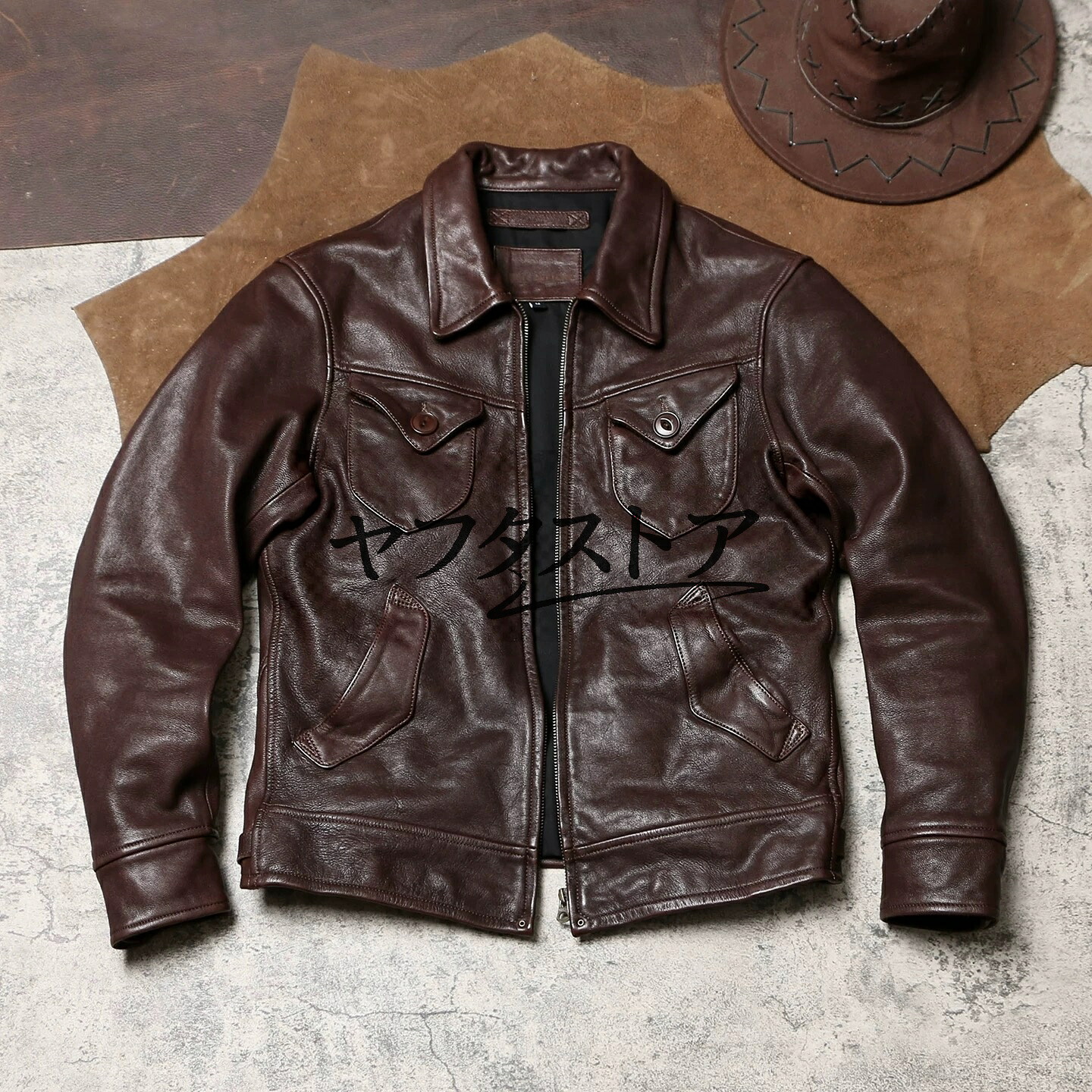 新品 レトロ 羊革 メンズファッション ライダースジャケット 高級本革 革ジャン S～5XL