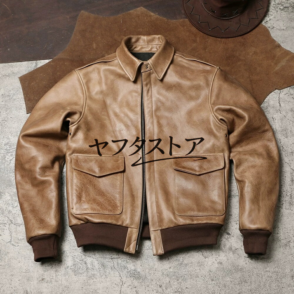 新品 高級 vintage 牛革 革ジャン メンズファッション 本革 フライトジャケット M～5XL