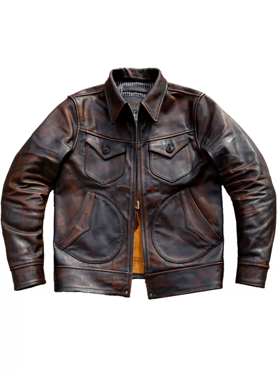 レザージャケット 上品 本革 馬革 ライダースジャケット 革ジャン Ｓ～5XL｜amosroom