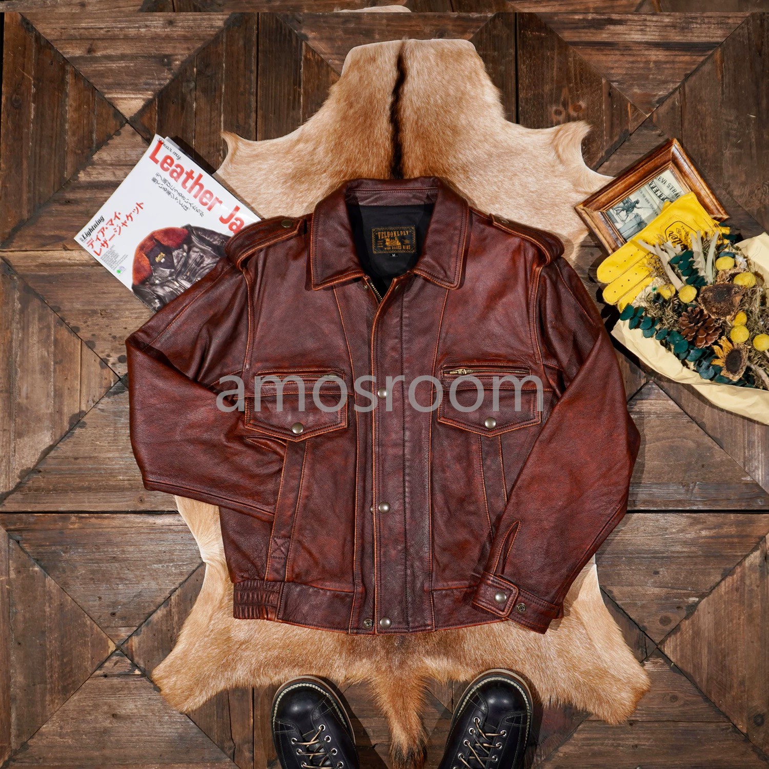 楽天市場】上品 アメカジ レザージャケット 本革 牛革 高級 ライダース