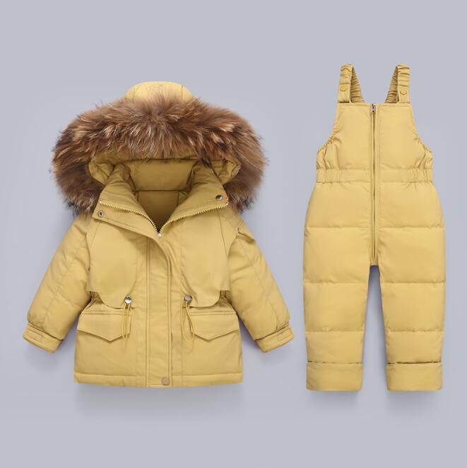送料無料 ダウンコート キッズ ベビー ダウンコート 2点セット 子供服 ベビー服 ダウンコート+サロペット ダウンジャケット アウター アウトドア キッズジャケット【雪遊び＆防寒】お出かけ 外出着 保温 防寒 秋冬用 90cm 100cm 110cm 120cm5色 6,384円