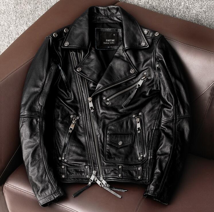 新品　ハレーバイクレザージャケット 上品　本革 高級牛革　ライダースジャケット 革ジャン Ｓ～6XL　秋冬　メンズ