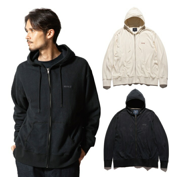 ROARK REVIVAL ロ円弧 ロアークリバイバル トップス パーカー H/W HEMPCOTTON F/Z PARKA 品番：RSWJH1100 ジップパーカー ジップフード パーカー-メンズファッション