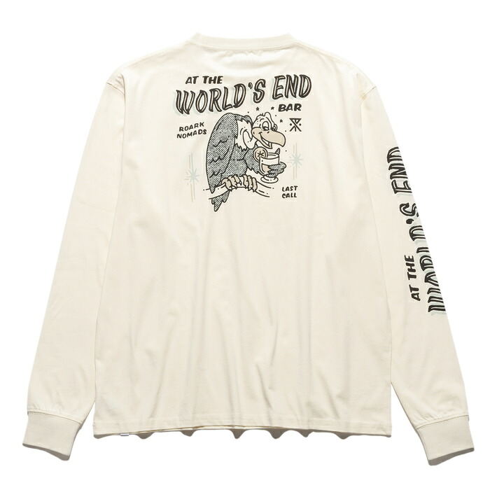 ROARK ロアーク トップス Tシャツ カットソー “WORLDS END” L/S TEE 品番：RLTJ1152 長袖Tシャツ ロンTEE