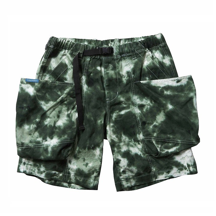 Liberaiders リベレイダース パンツ ボトムス TIEDYE UTILITY SHORTS ショーツ ハーフパンツ グリーン タイダイ/S-L