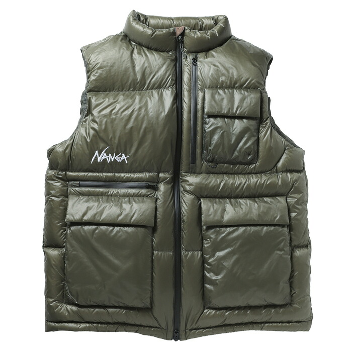 Liberaiders リベレイダース ナンガ ジャケット ベスト アウター NANGA X LIBERAIDERS RIPSTOP NYLON DOWN VEST ダウンベスト オリーブ グリーン/S-XL