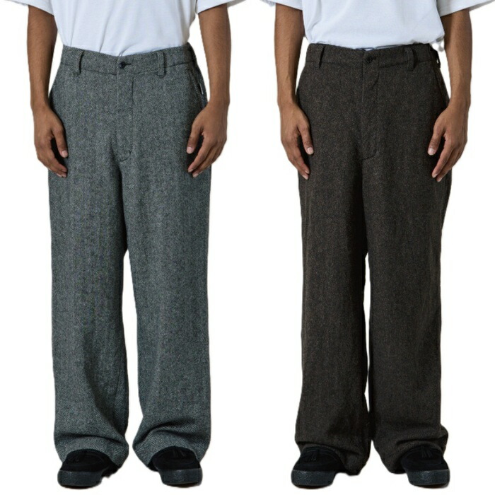 UNFRM OUTDOOR STANDARD ユニフォーム アウトドア スタンダード パンツ ボトムス BRITISH VINTAGE TWEED WIDE PANTS 品番：AW-4559 ツイードパンツ ワイドパンツ