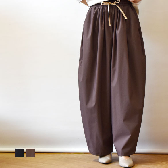 irise（イリゼ）ストレッチタフタ ワイドコクーンパンツ(ir025)(t9025)