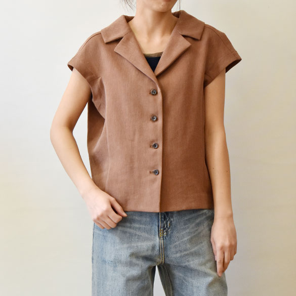 support surface（サポートサーフェス）リネンブレンド 半袖 サマージャケット(ss006)(FGD26S222)