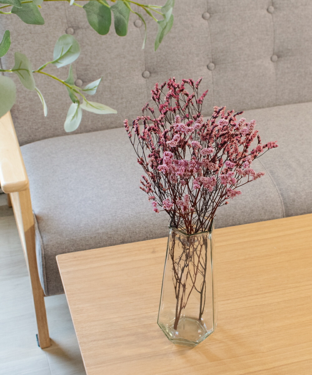 花瓶 フラワーベース 25cm Living Posh おしゃれ インテリア エレガント ガラス クリア シンプル ドライフラワー ベース リビング 六角 北欧 大きい 玄関 生け花 花 花器 透明 造花 雑貨 73 以上節約 ガラス