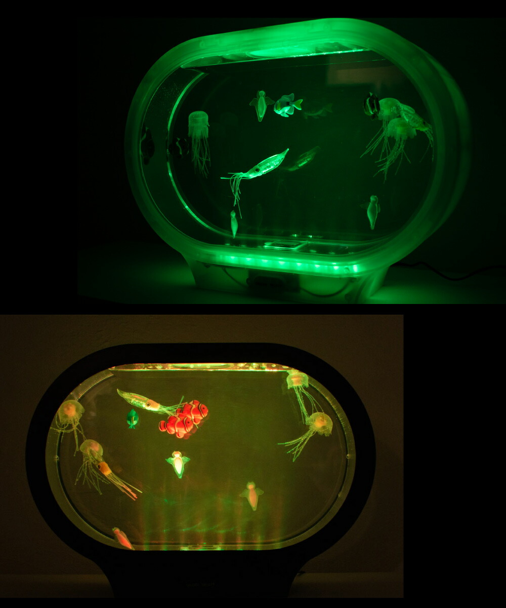 アクアリウムミニアクアリウム水槽海LEDクマノミクラゲクリオネ癒しグッズリラクゼーションギフトプレゼントインテリアIG-18156/18157