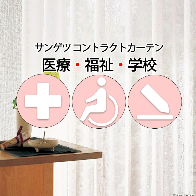 サンゲツ コントラクトカーテン スピード競技 ハシェード PK4553 SS遣りくち（標準尺度）約2倍ヒダ