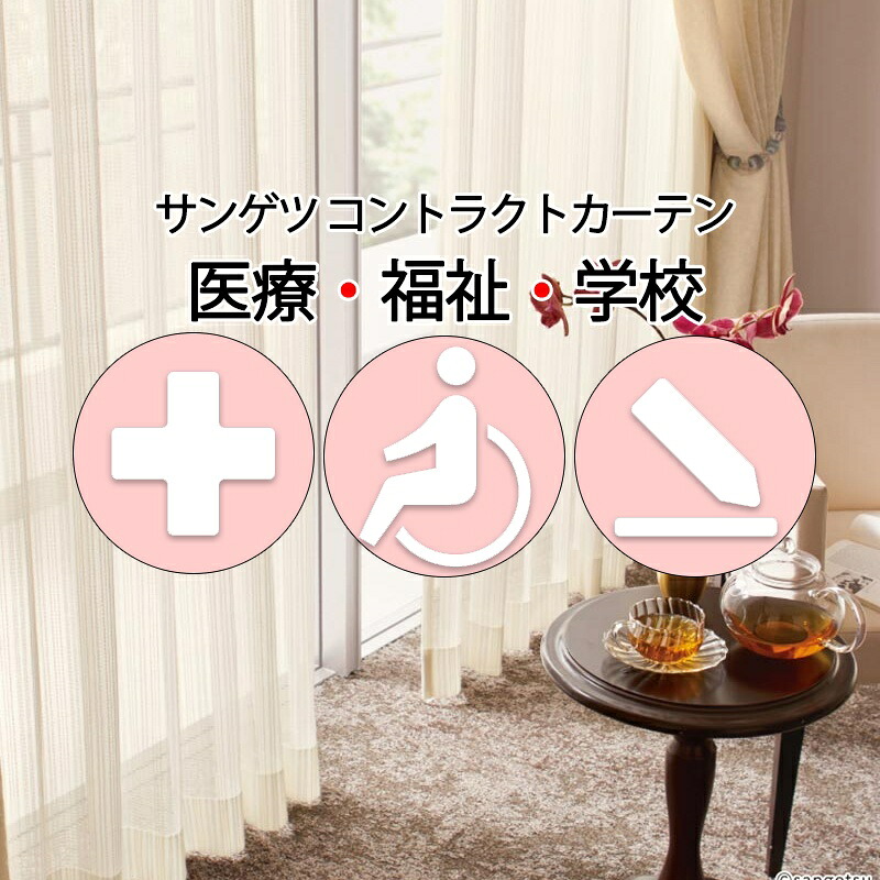 サンゲツ コントラクトカーテン スピード競技 ラフナスト PK4556 SS遣りくち（標準尺度）約2倍ヒダ