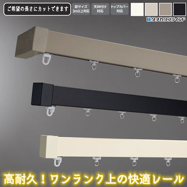 タチカワの装飾カーテンレール ビバーチェプラナトーン+ファンティア ダブル 正面付けセット サイドカバ―W 2.0m