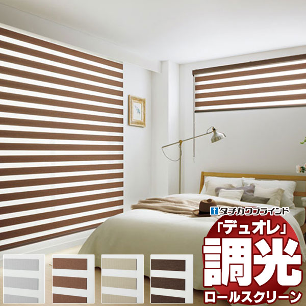 【最大限度尖んがり23倍＋引き換え証】調光ロールスクリーン タチカワブラインド ダンテ・アリギエーリ デュオレスリム  防炎 肌理調・単色一こま