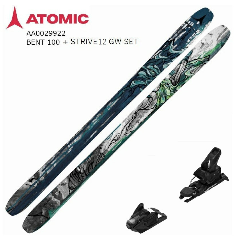 ATOMIC スキー板　ビンディング　セット　100 楽天市場】アトミック スキー板 2023 ATOMIC BENT 100 Grey