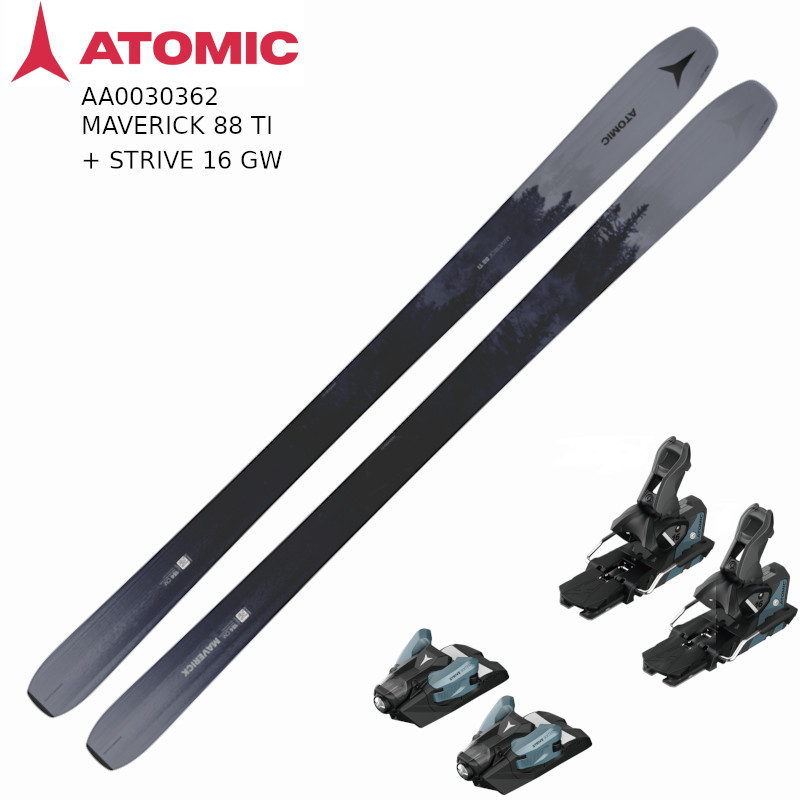 アトミック スキーの板板 2025 ATOMIC MAVERICK 88 TI + STRIVE 16 GW マーベリック オール御山 ビンディング書き割り