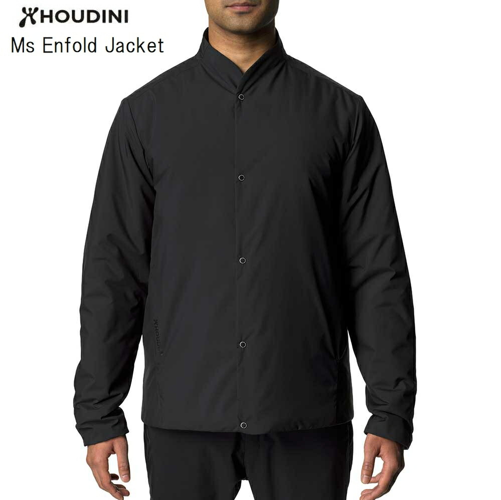 フーディニ HOUDINI Ms Enfold Jacket 900 True Black メンズ エンフォールド ジャケット アウトドア プリマロフト