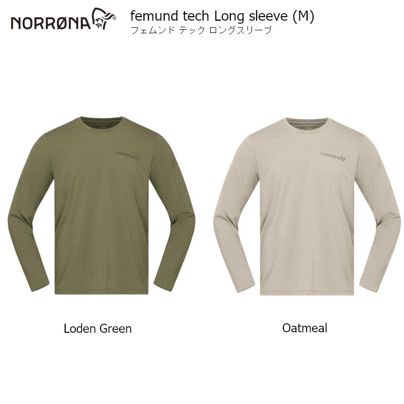 ノローナ アウトドア NORRONA Femund Tech Long Sleeve Men フェムンド テックロングスリーブ メンズ プルオーバー トップス-メンズインナー