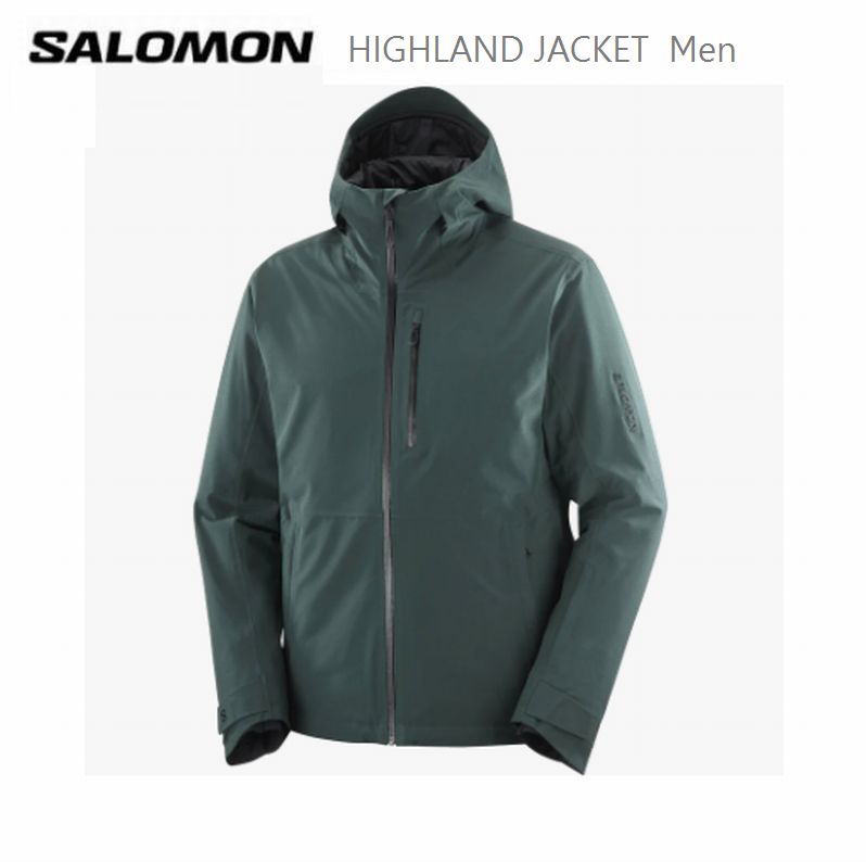サロモン スキーの板お召しもの 2026 SALOMON HIGHLAND JACKET M GREEN GABLES LC2602700 LC2602700 メンズ 上衣